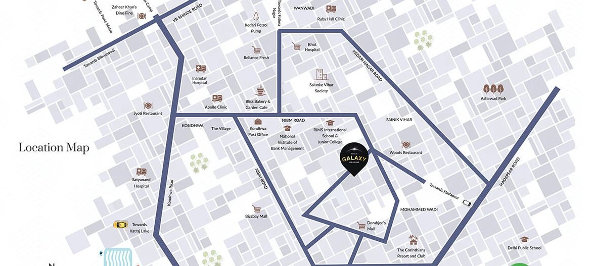 Raheja Galaxy Location Map